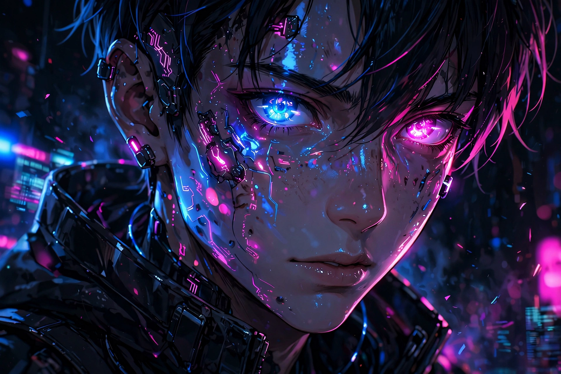 Neon Eye Portrait